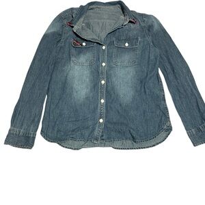 Archives women denim button up blouse